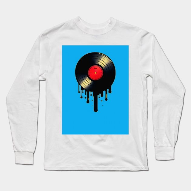 Melting Vinyl Long Sleeve T-Shirt by TooplesArt